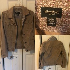 Eddie Bauer XS Tan Corduroy Jacket